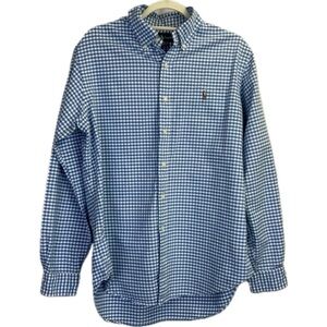 Ralph Lauren Classic Fit Checkered Long Sleeve Button Down Shirt Size L